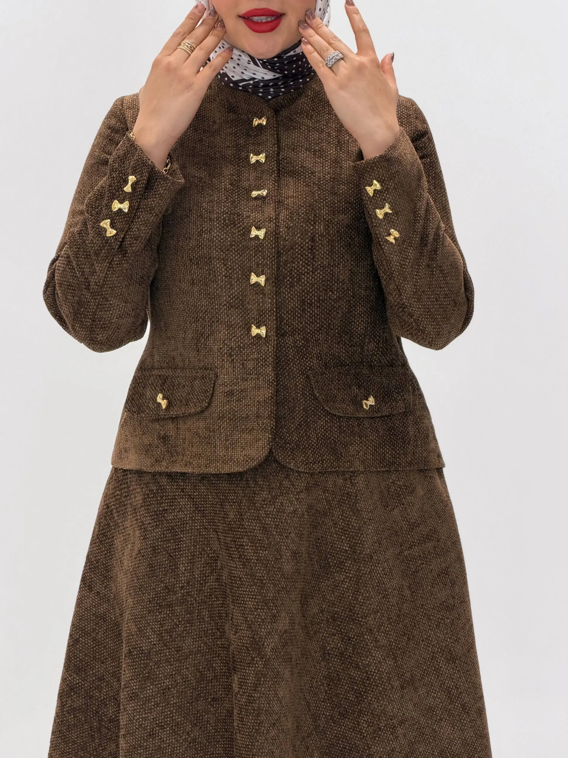 3880-کت و دامن وارداتی نارون